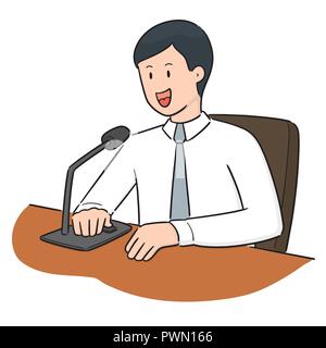 Der Vektor der Mann sprechen Stock Vektor