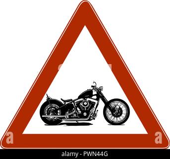 Vector Illustration Vintage Chopper Motorrad symbol Poster Stock Vektor