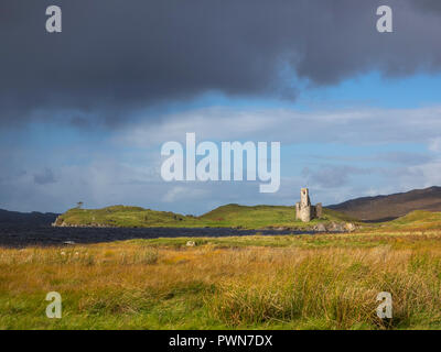 Ardvreck Castle, Loch Assynt, Schottland. An der Nordküste 500 route Stockfoto