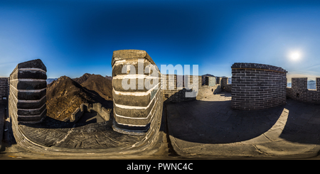 360 Grad Panorama Ansicht von Die große Mauer von China, Juyongguan Pass 8.