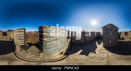 360 Grad Panorama Ansicht von Die große Mauer von China, Juyongguan Pass 6.