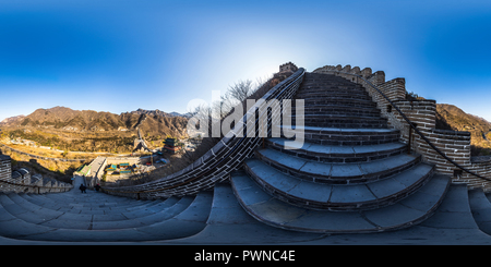 360 Grad Panorama Ansicht von Die große Mauer von China, Juyongguan Pass 9.