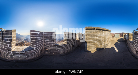 360 Grad Panorama Ansicht von Die große Mauer von China, Juyongguan Pass 7.