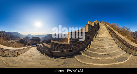 360 Grad Panorama Ansicht von Die große Mauer von China, Juyongguan Pass 4.