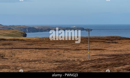 Leuchtturm, Dunnett Head, North Coast, Schottland, Großbritannien Stockfoto