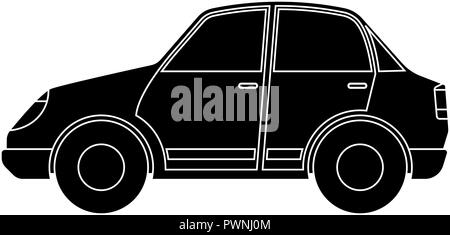 Auto. Schwarze silhouette Symbol Stock Vektor