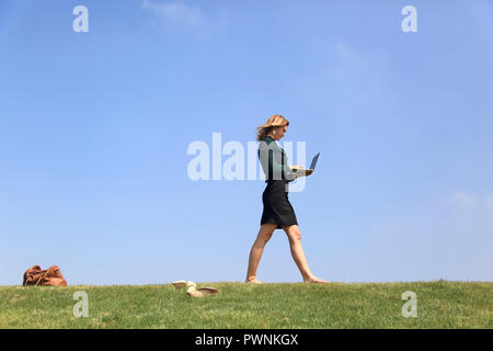 Junge Frau eine Pause. Burn-out Stockfoto