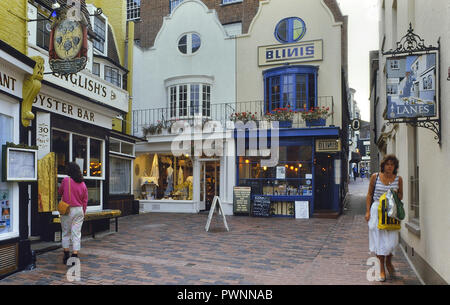 Englische Meeresfrüchte und Austern Bar, Brighton, East Sussex, England, UK. Ca. 80er Stockfoto