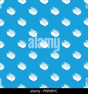 Handwäsche 30 Grad Celsius Muster nahtlose Vektor blau Stock Vektor