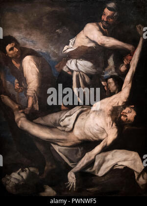 Das Martyrium des Heiligen Bartholomäus von: Lanfranco (Jose de Ribera c 1588/91 - 1652/6), Öl auf Leinwand, 1644 Stockfoto