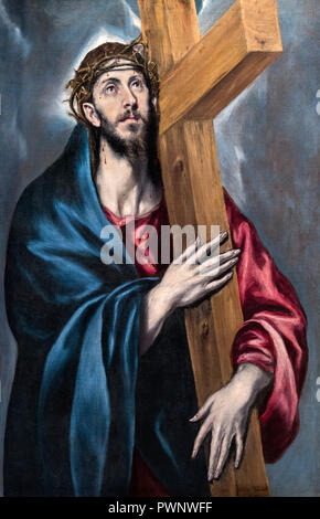 Das Kreuz Christi von El Greco (Domenikos Theotokopoulos, 1541-1614), Öl auf Leinwand, 1590-95 Stockfoto