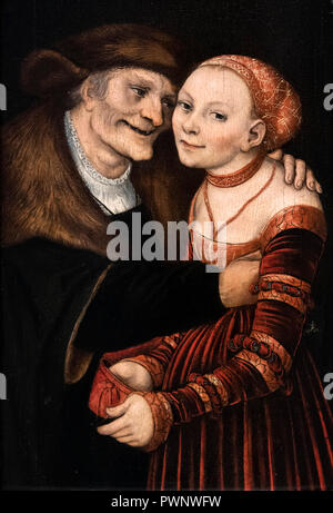 Der Kranke abgestimmt Paar von Lucas Cranach dem Älteren (1472-1553), c1517 Stockfoto