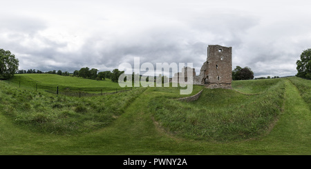 360 Grad Panorama Ansicht von Turm der Liga Redoute, Brougham Castle