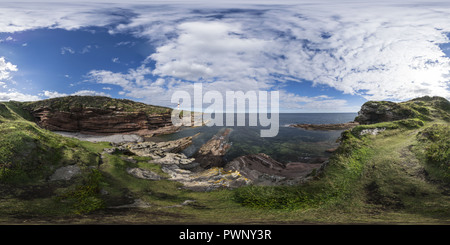 360 Grad Panorama Ansicht von Halbinsel tarbat Ness, Ostern Ross