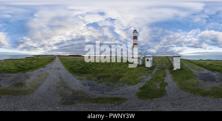 360 Grad Panorama Ansicht von Tarbat Ness Lighthouse, Nr. Umgebung