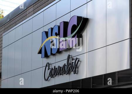 Halifax, Nova Scotia. 17 Okt, 2018. Die NSLC Cannabis Store auf Clyde Street, Halifax, N.S., 17. Okt. 2018. Die KANADISCHE PRESSE BILDER/Lee Brown Credit: Lee Brown/Alamy leben Nachrichten Stockfoto