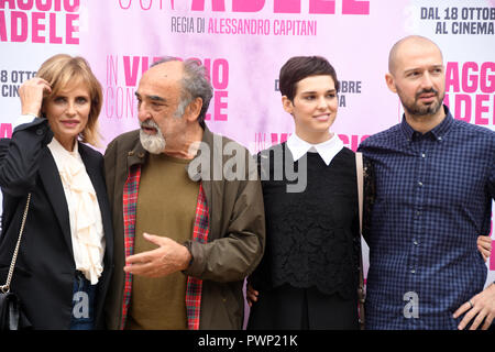 Rom, Italien, 17. Oktober 2018 - Casa del Cinema-film Präsentation in VIAGGIO CON ADELE photocall die Darsteller: Giuseppe Andidero/Alamy leben Nachrichten Stockfoto