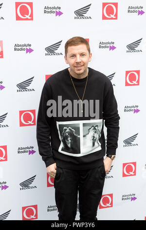 London, Großbritannien. Oktober 2018. Die Rundhaus-Chalk Farm Professor Green kommt bei den Q Awards 2018 in Verbindung mit Absolute Radio People in Bild: Professor Green Kredit: Dean Fardell / Alamy Live News Feed / Alamy Live News Stockfoto