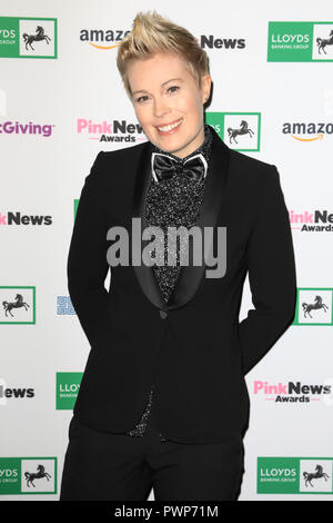 London, Großbritannien. 17. Oktober, 2018. besucht die Pink News Awards 2018 an der Kirche House in London statt. Credit: Oliver Dixon/Alamy leben Nachrichten Stockfoto