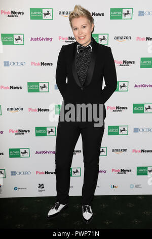 London, Großbritannien. 17. Oktober, 2018. besucht die Pink News Awards 2018 an der Kirche House in London statt. Credit: Oliver Dixon/Alamy leben Nachrichten Stockfoto