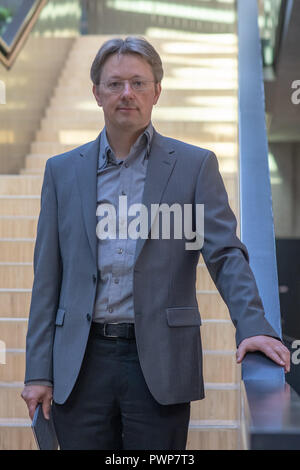 Straubing, Deutschland. 10 Okt, 2018. Volker Sieber, Rektor des Campus Straubing des Campus der Technischen Universität München. (Dpa 'Väter und Professoren in Straubing Kloster der Karmeliterinnen" vom 18.10.2018) Credit: Armin Weigel/dpa/Alamy leben Nachrichten Stockfoto