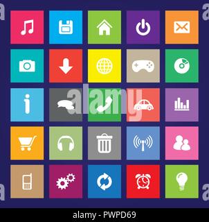 Satz farbiger Symbole für Ihr Design Stock Vektor