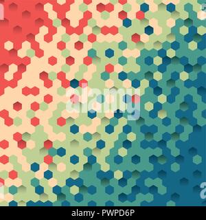 Hintergrund der farbigen Hexagon Vector Illustration für Ihr Design Stock Vektor