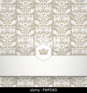 Zierpflanzen florales Muster mit Platz für Ihren Text Vector Illustration für Ihr Design Stock Vektor