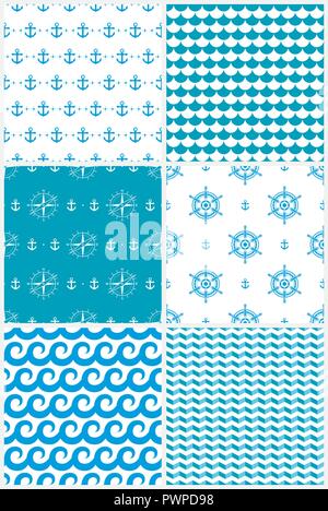 Meer nahtlose Muster Vector Illustration für Ihr Design Stock Vektor