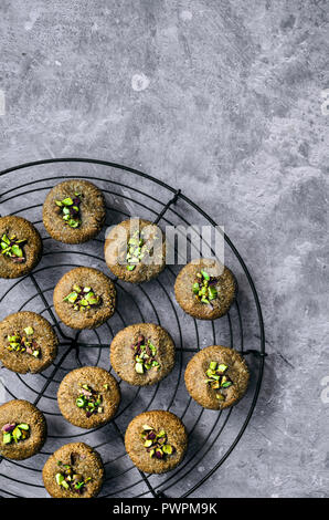 Vegan & Glutenfrei tahini Almond cookies Stockfoto