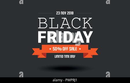 Schwarzer Freitag verkauf Label Design Template Stock Vektor