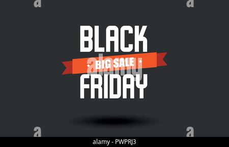 Schwarzer Freitag verkauf Label Design Template Stock Vektor
