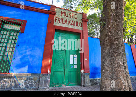 Coyoacan, Mexiko - 20 April 2018: Frida Kahlo Museum Stockfoto