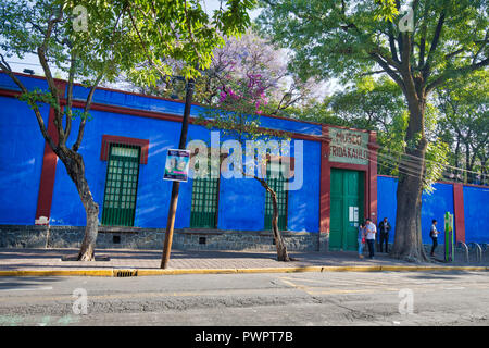 Coyoacan, Mexiko - 20 April 2018: Frida Kahlo Museum Stockfoto