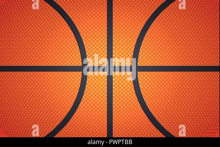 Horizontale ball Textur für Basketball, Sport Hintergrund, Vector Illustration Vorlage für Ihr Design Stock Vektor