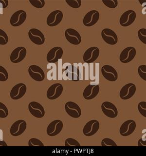 Nahtlose Muster mit Kaffeebohnen, vector Hintergrund für Coffee house Vorlage für Ihr Design Stock Vektor