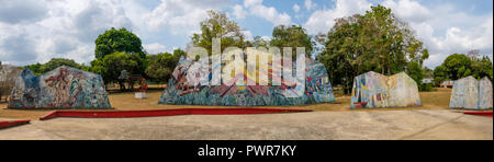 Panama City, Panama - März 2018: Park (Parque Omar Omar,) im Herzen von Panama City, Republik Panama. Stockfoto