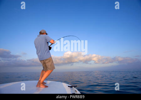 Salzwasser Sport Angeln in Florida, USA Stockfoto