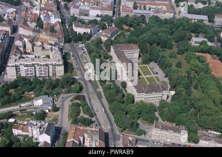 Wien, breitenseer Kaserne; Luftaufnahme Stockfoto