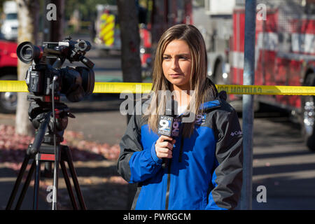 Brandstiftung Gunman Vorfall in Springfield Oregon 27. Oktober Stockfoto