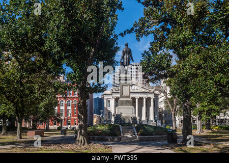 Statue in Lafayette Square Stockfoto