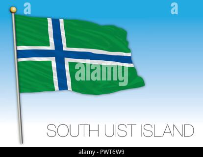 South Uist Insel Flagge, Vector Illustration, Vereinigtes Königreich Stock Vektor