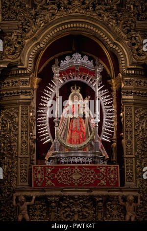 Statue der Jungfrau Maria, Virgen de los Remedios, Kathedrale Nuestra Señora de los Remedios, San Cristobal de La Laguna Stockfoto