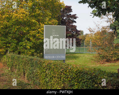 CAMBRIDGE, UK - ca. Oktober 2018: Churchill College moller Center Stockfoto