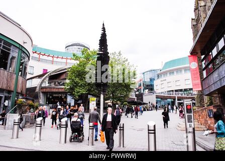 Birmighamcity uk street Stierkampfarena Stockfoto