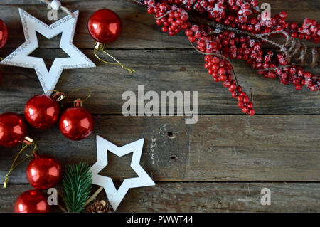 Bald ist Weihnachten, Weihnachten Objekte und Ornamente Stockfoto