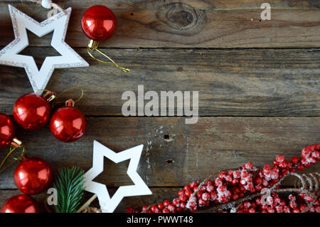 Bald ist Weihnachten, Weihnachten Objekte und Ornamente Stockfoto