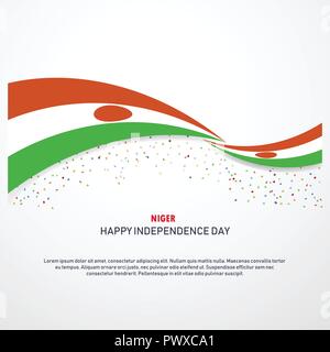 Niger Happy Independence day Hintergrund Stock Vektor