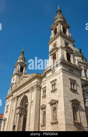 Budapest, Ungarn - 7 August, 2018: Von außen.St. Stephan Basilika Stockfoto