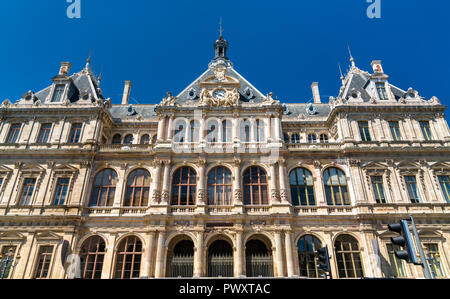 Das Palais de la Bourse, ein historisches Denkmal in Lyon, Frankreich Stockfoto